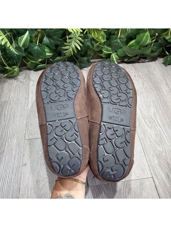 UGG Men\'s Brown Sheepskin Suede Slippers Moccasin Shoes Size 9 Comfort 1101110 main image 10